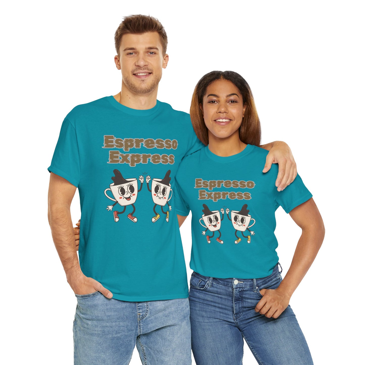 Best Unisex  Espresso Express Coffee Tee That's Brewing Smiles: Caffeine Teamwork