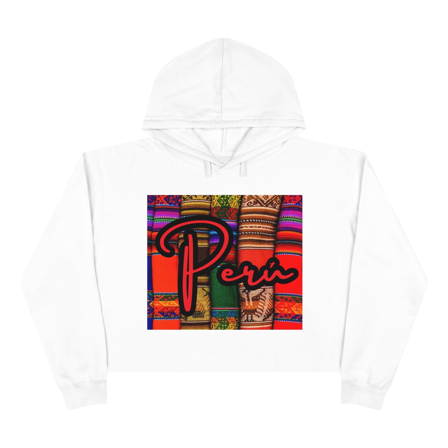 Peruvian Crop Hoodie "Peru Manta