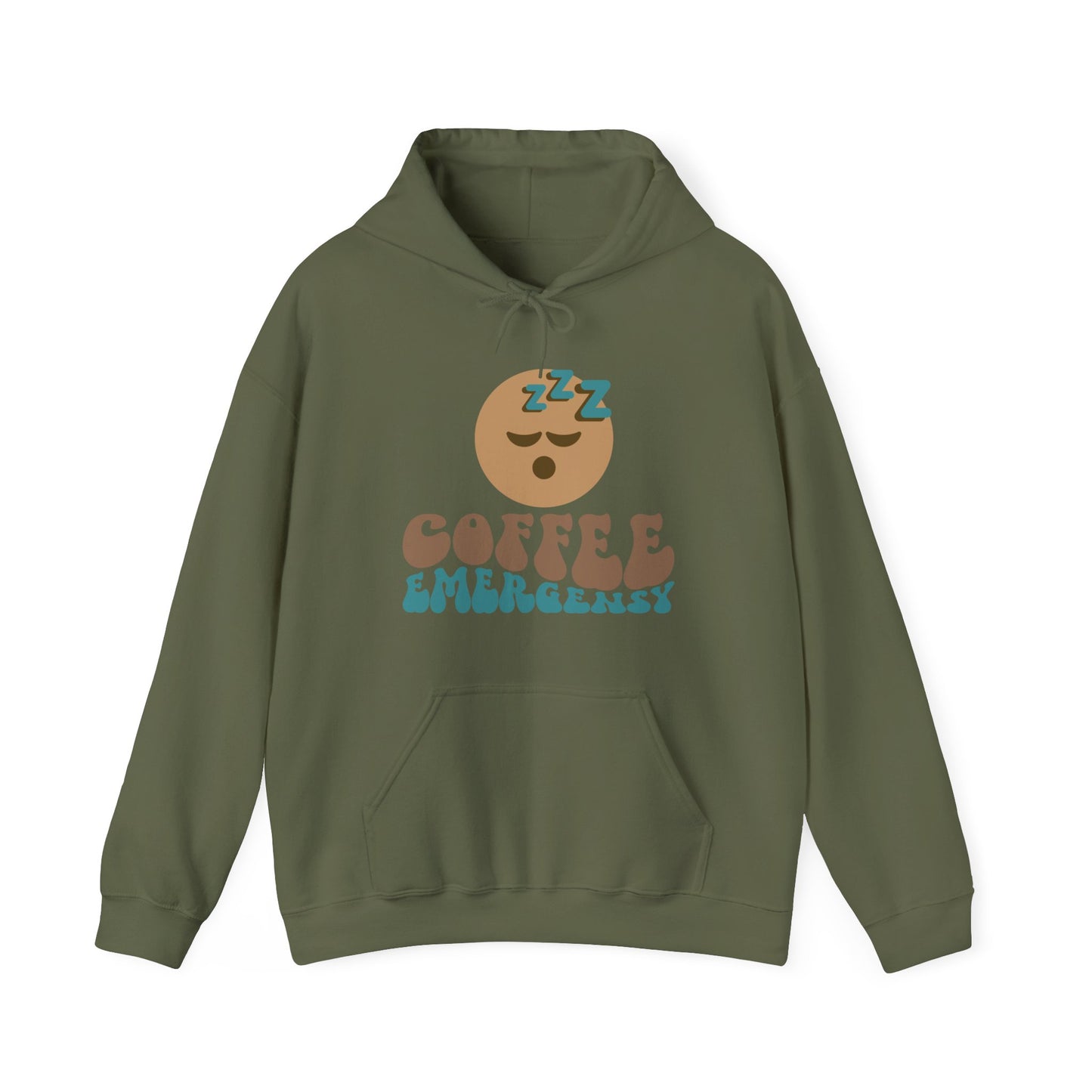 Coffee Emergency Hoodie (Unisex) – Funny Sleepy Face Coffee Lover Hoodie (USA Only)