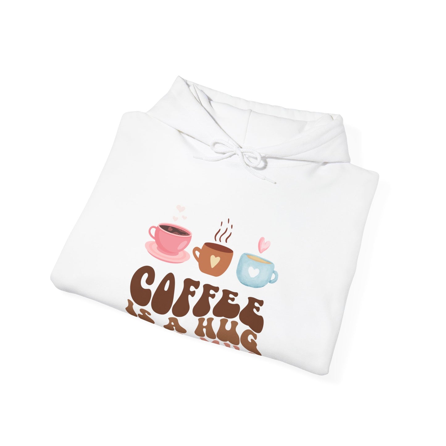 Coffee Is a Hug in a Mug Hoodie (Unisex) – Cozy Coffee Lover Hoodie with Cute Mug Design (USA Only)