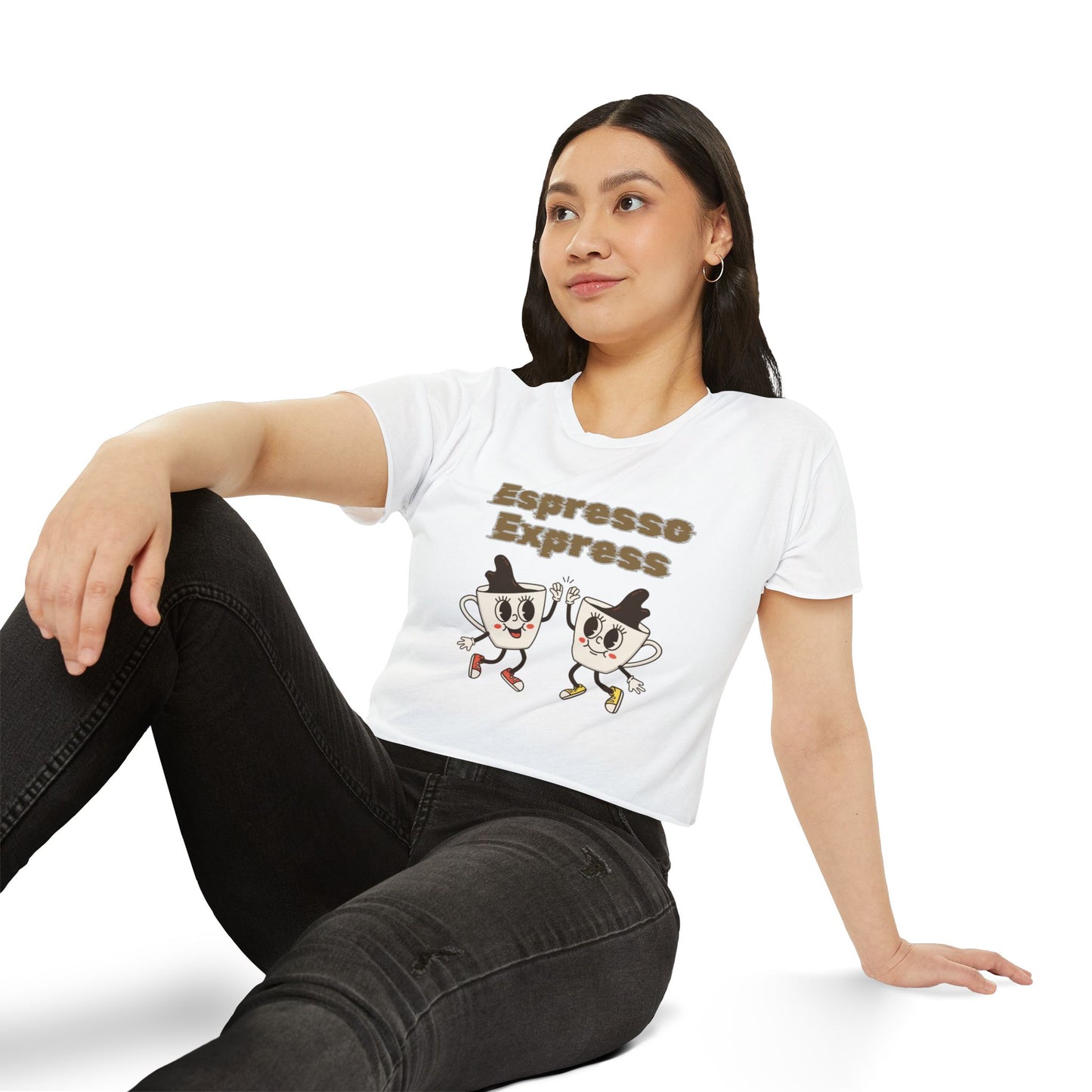 Best Cropped Espresso High-Five Coffee Tee That's Serving Hot Style: Brew Buddies