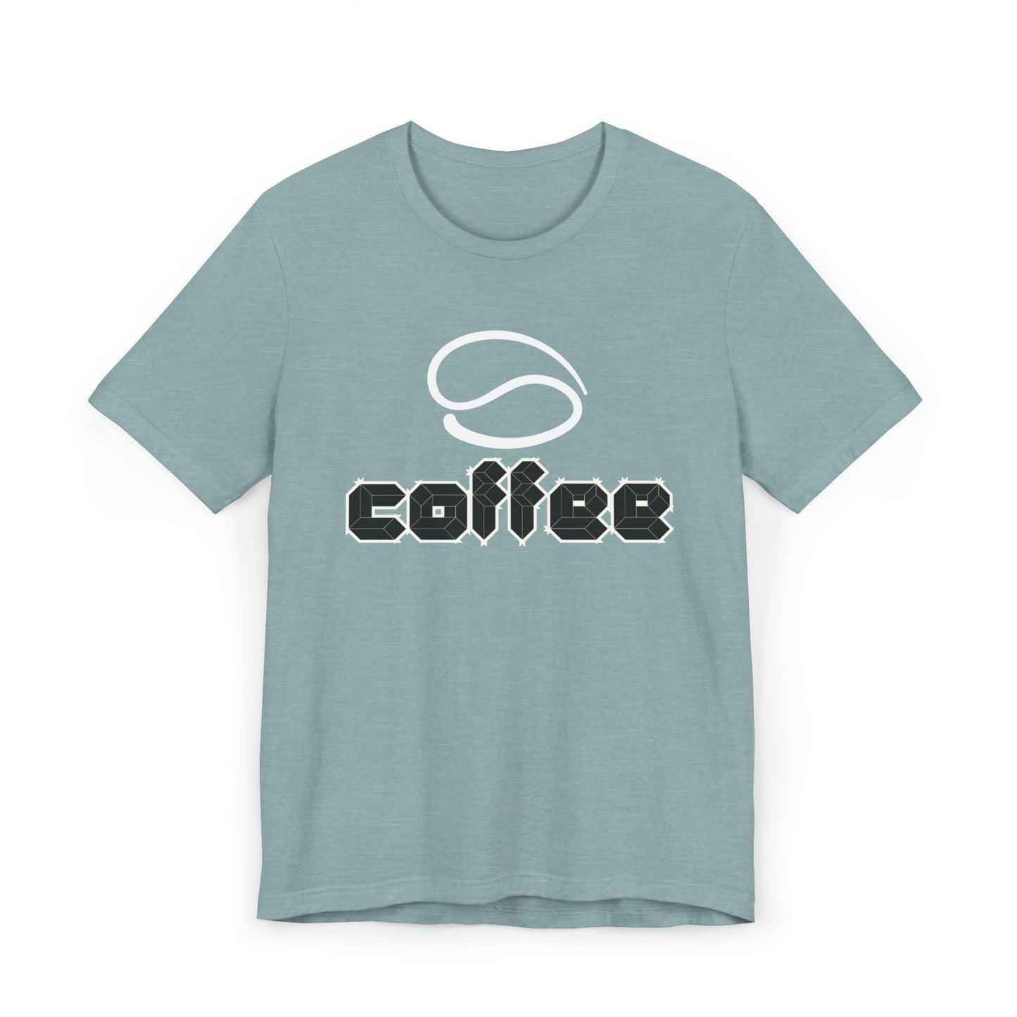 Geometric Coffee Logo T-Shirt – Modern Coffee Bean Graphic Tee for Coffee Lovers (USA Only)