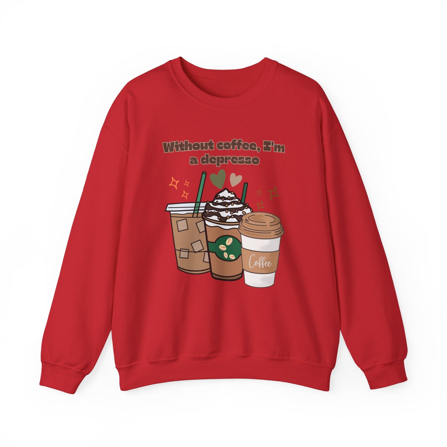 βπ Depresso Coffee Sweatshirt USA | Funny Unisex Coffee Sweater