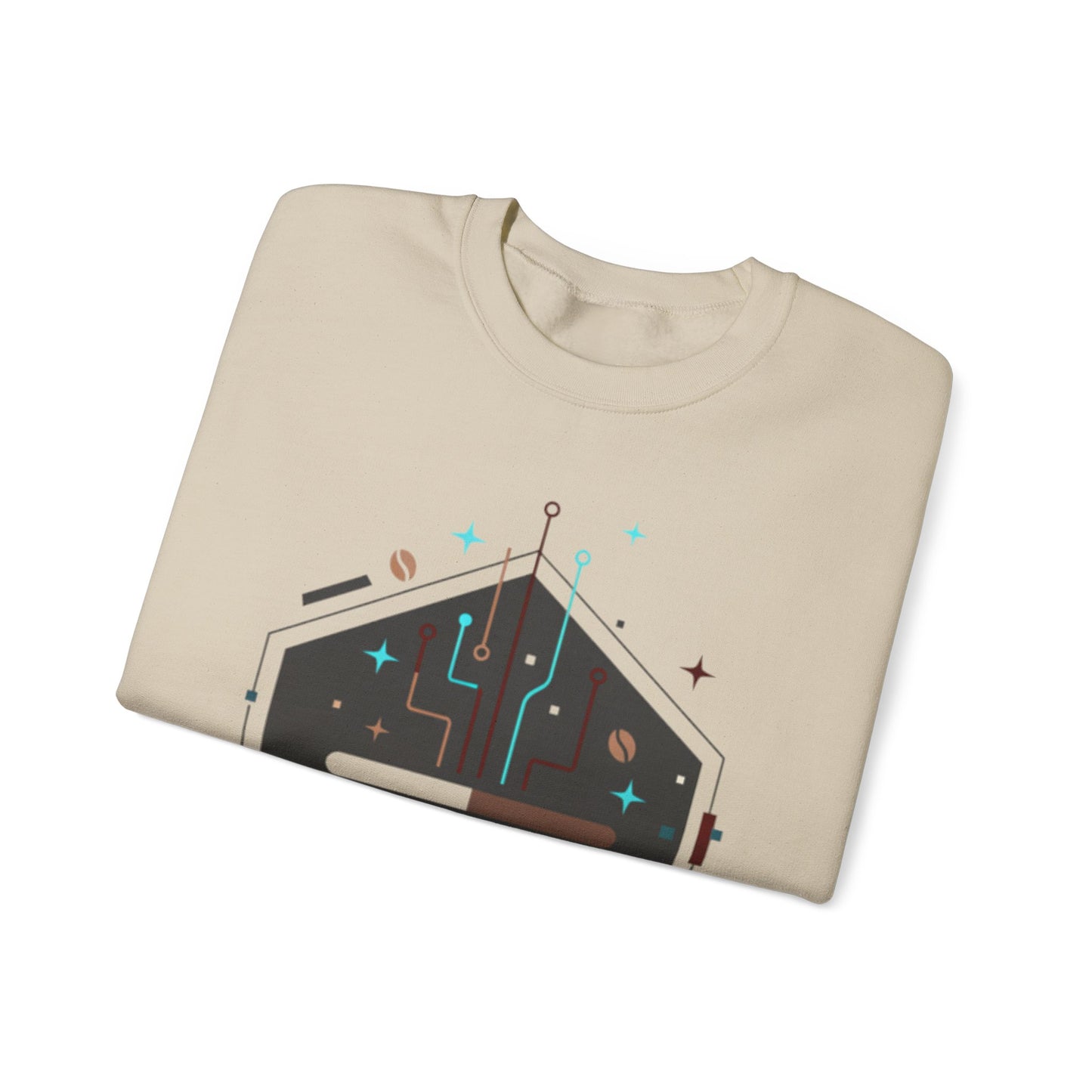 ⚡☕ Tech Coffee Circuit Sweatshirt USA | Eco-Friendly Unisex Coffee Sweater