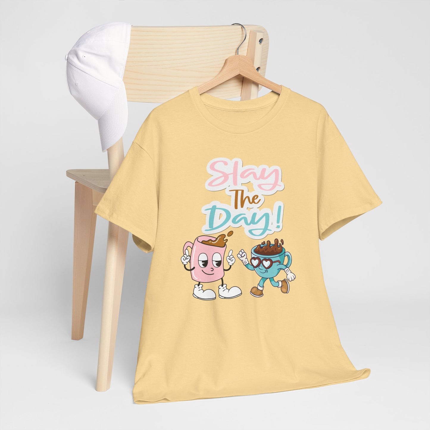 Best Unisex Coffee Tee That's Serving Motivation: Pastel Power Brew 'Slay the Day'