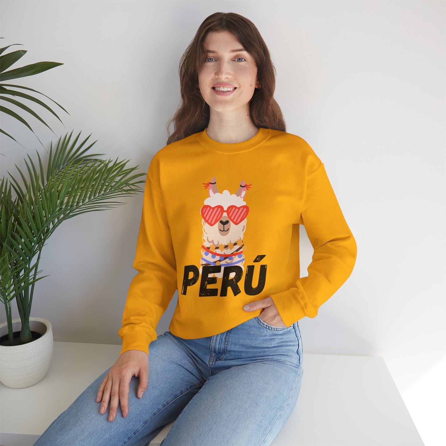 Best Unisex Sweatshirt Peruvian Inspired "Llama Heart"