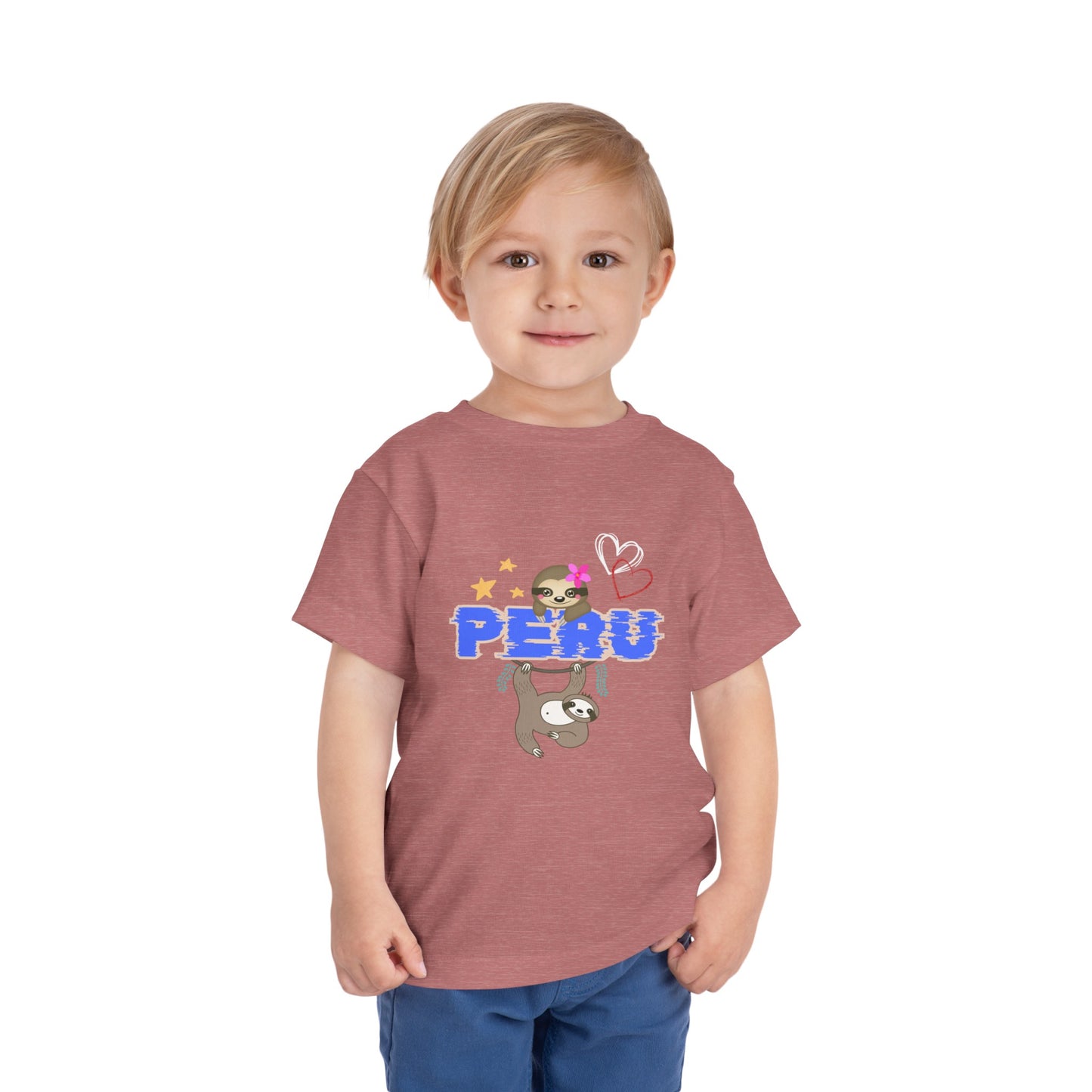 Best PeruvianToddler Short Sleeve Tee "Peruvian Jungle Perezozo"