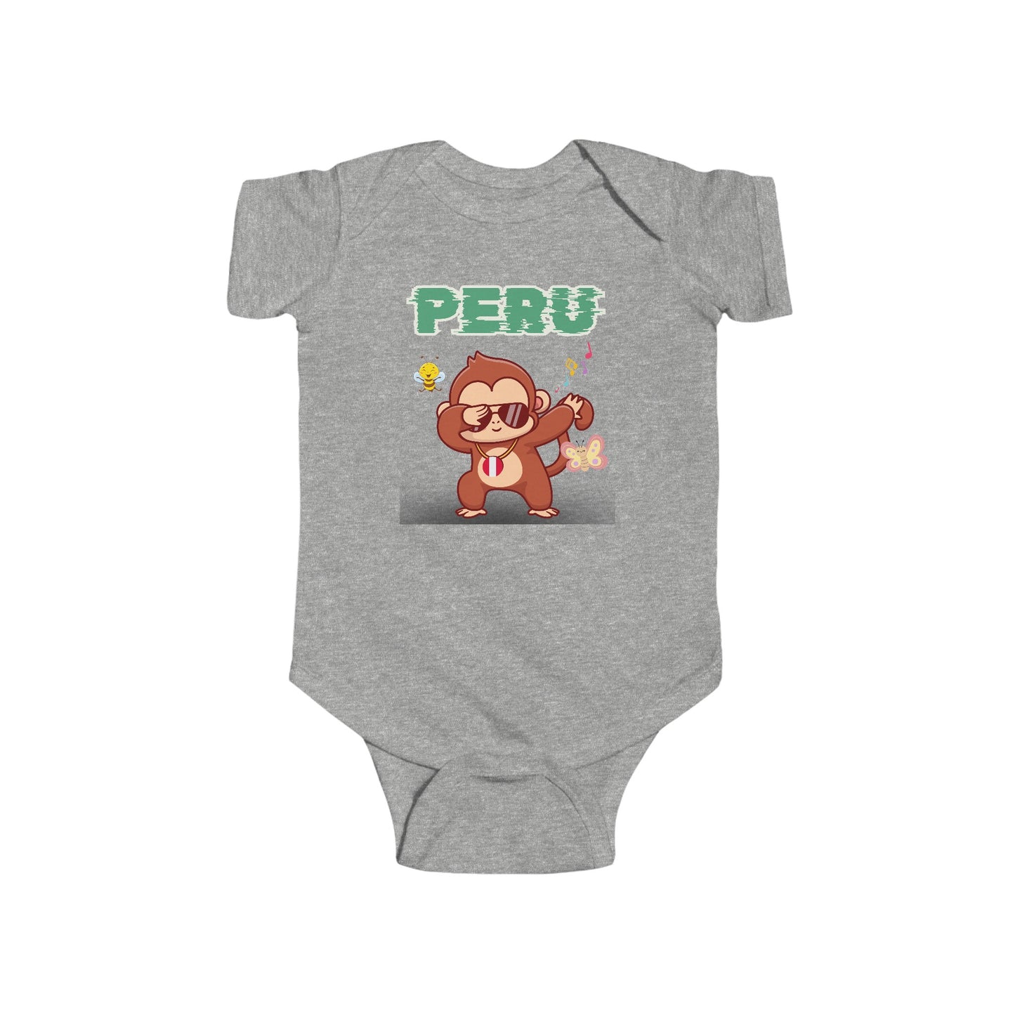 Best Unisex Peruvian Infant Fine Jersey Bodysuit "Peruvian Jungle Party"