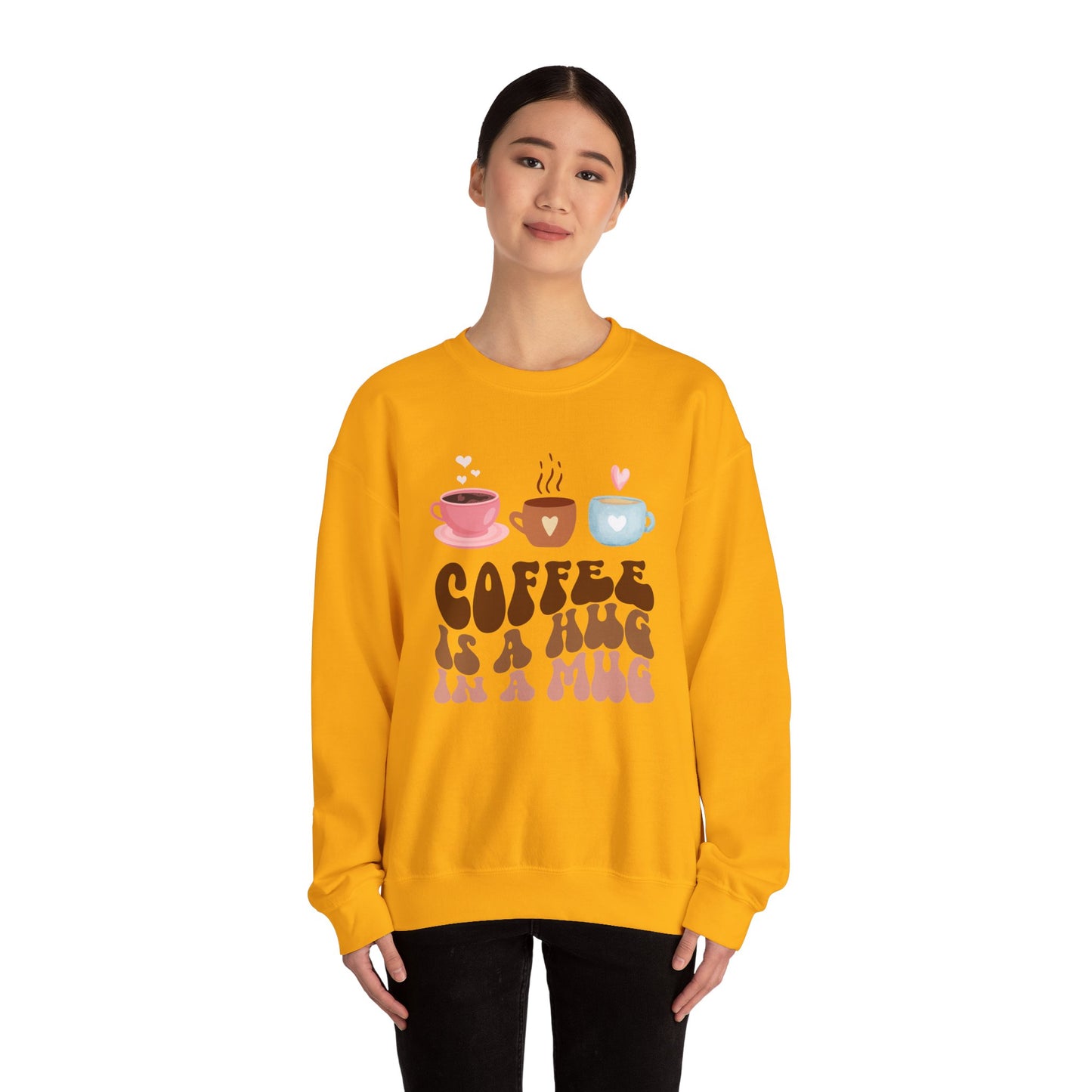 ☕ Coffee Is a Hug in a Mug Sweatshirt USA | Cozy Unisex Sweater