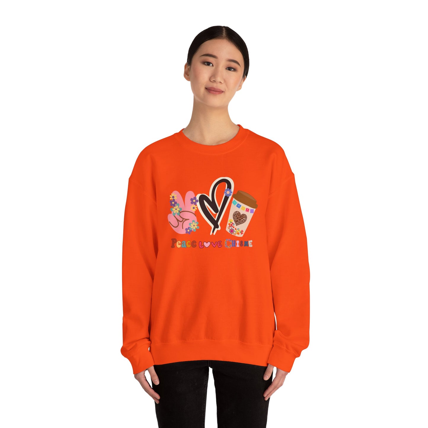 πΈβ Peace Love Chisme Coffee Sweatshirt USA | Funny Unisex Sweater