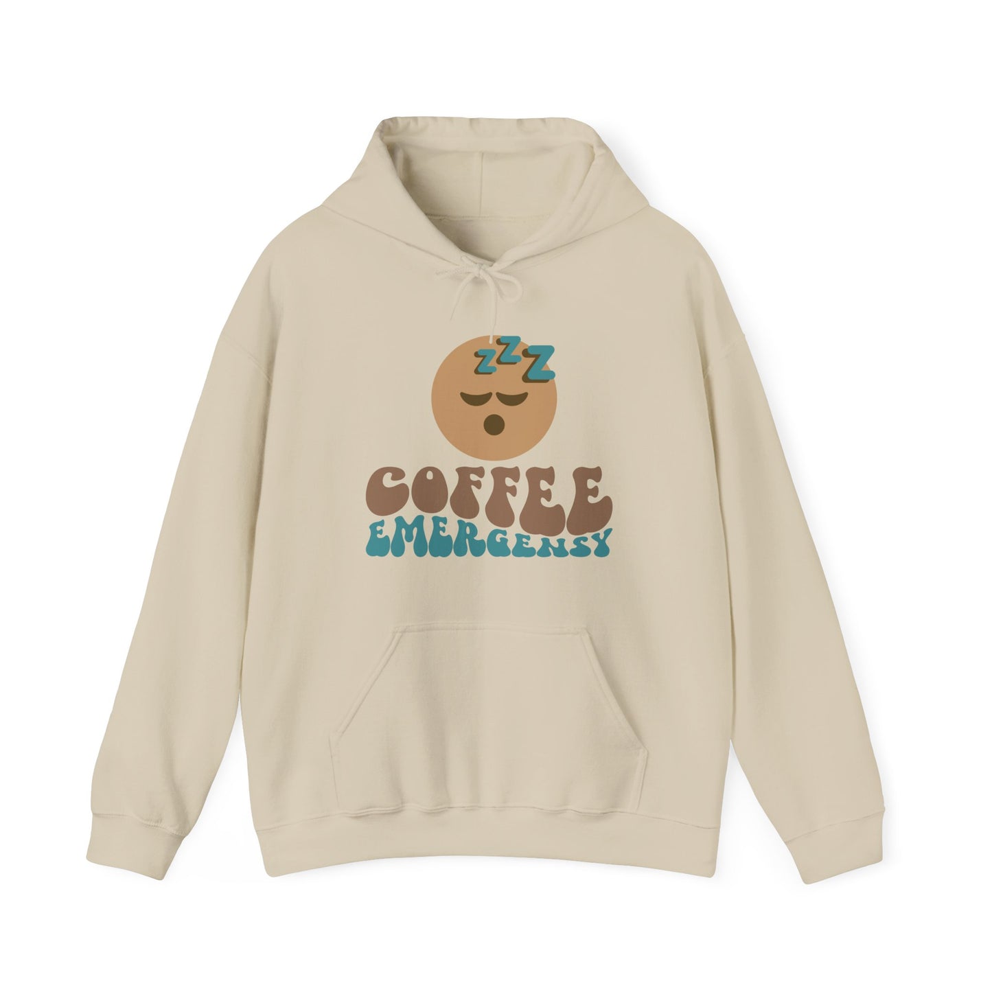 Coffee Emergency Hoodie (Unisex) – Funny Sleepy Face Coffee Lover Hoodie (USA Only)