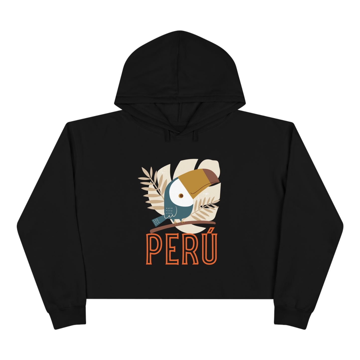Peruvian Crop Hoodie "Peru Tucan"