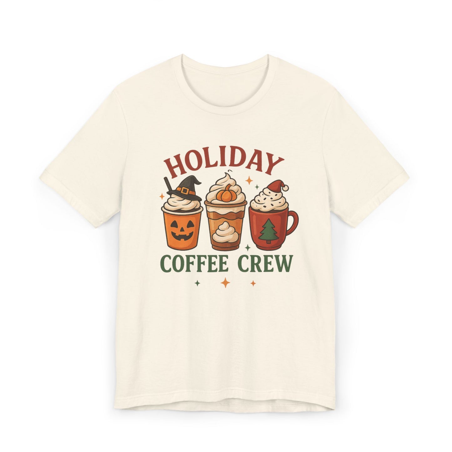πππ Holiday Coffee Crew Unisex T-Shirt USA | Seasonal Coffee Tee