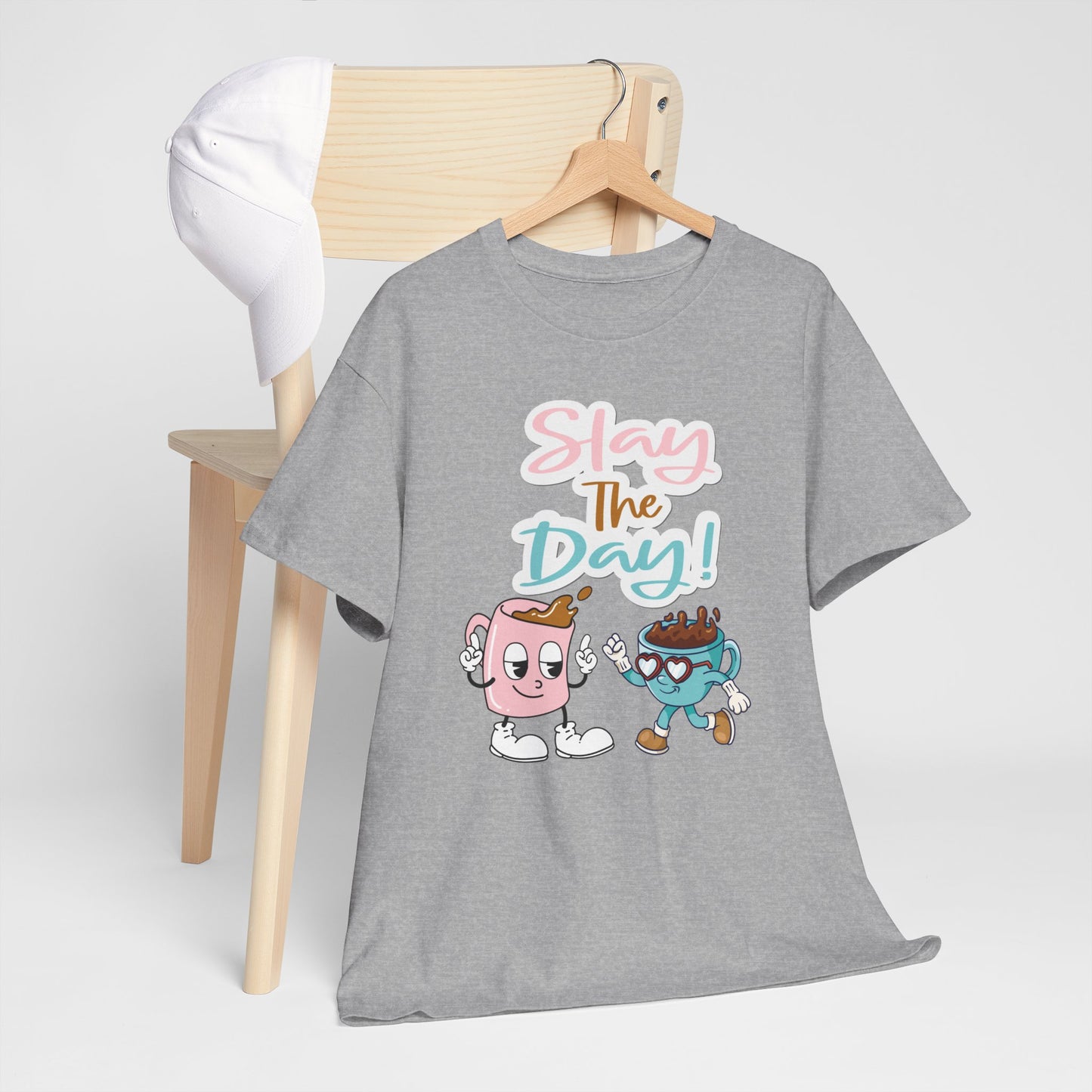 Best Unisex Coffee Tee That's Serving Motivation: Pastel Power Brew 'Slay the Day'