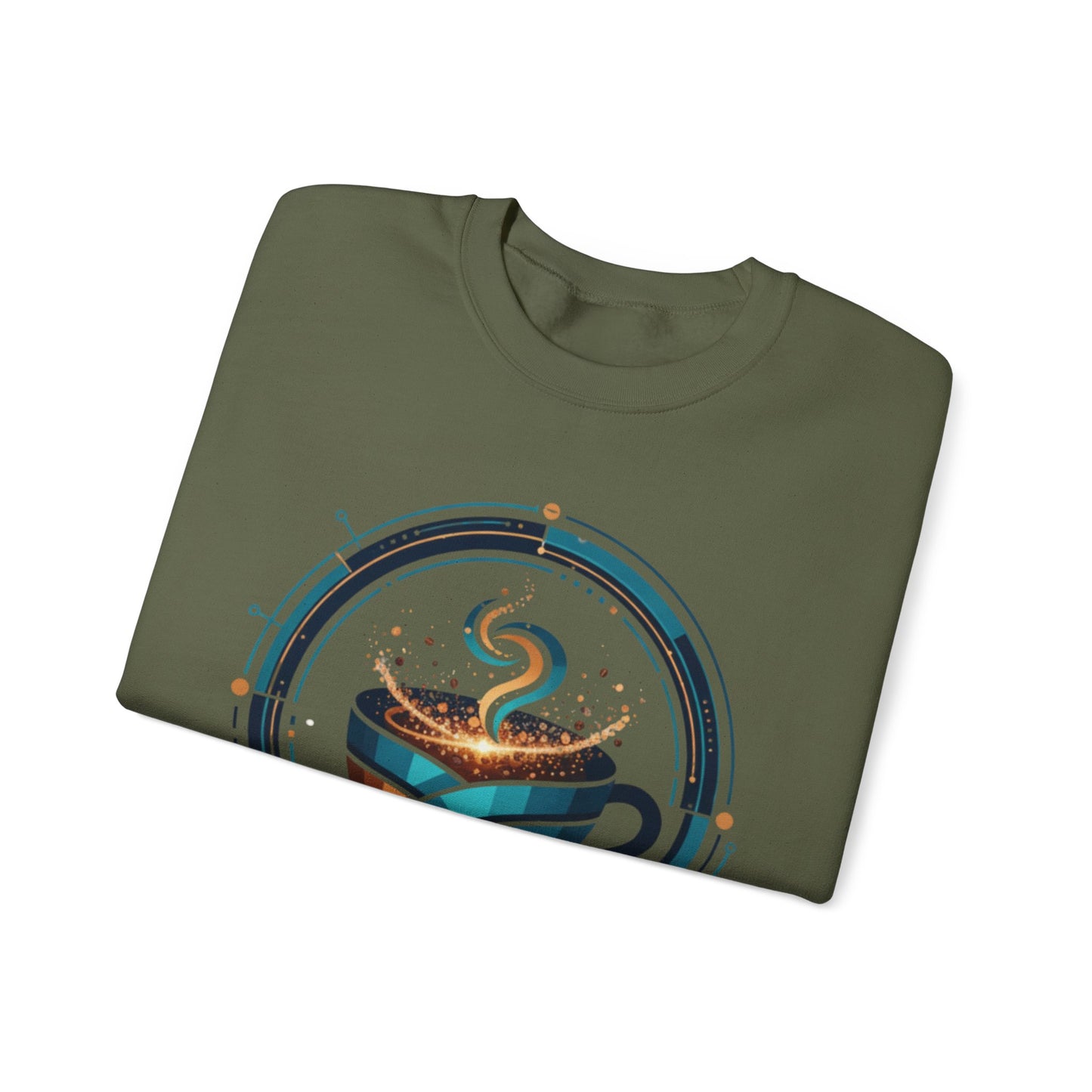 π΅β Futuristic Coffee Cup Sweatshirt USA | Eco-Friendly Unisex Coffee Sweater