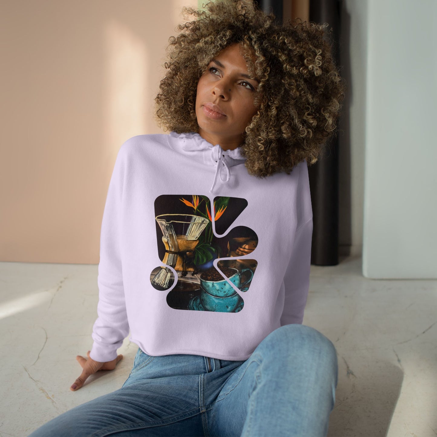 Best Cropped Coffee Hoodie for Women — Coffee Still Life Art Print USA ☕