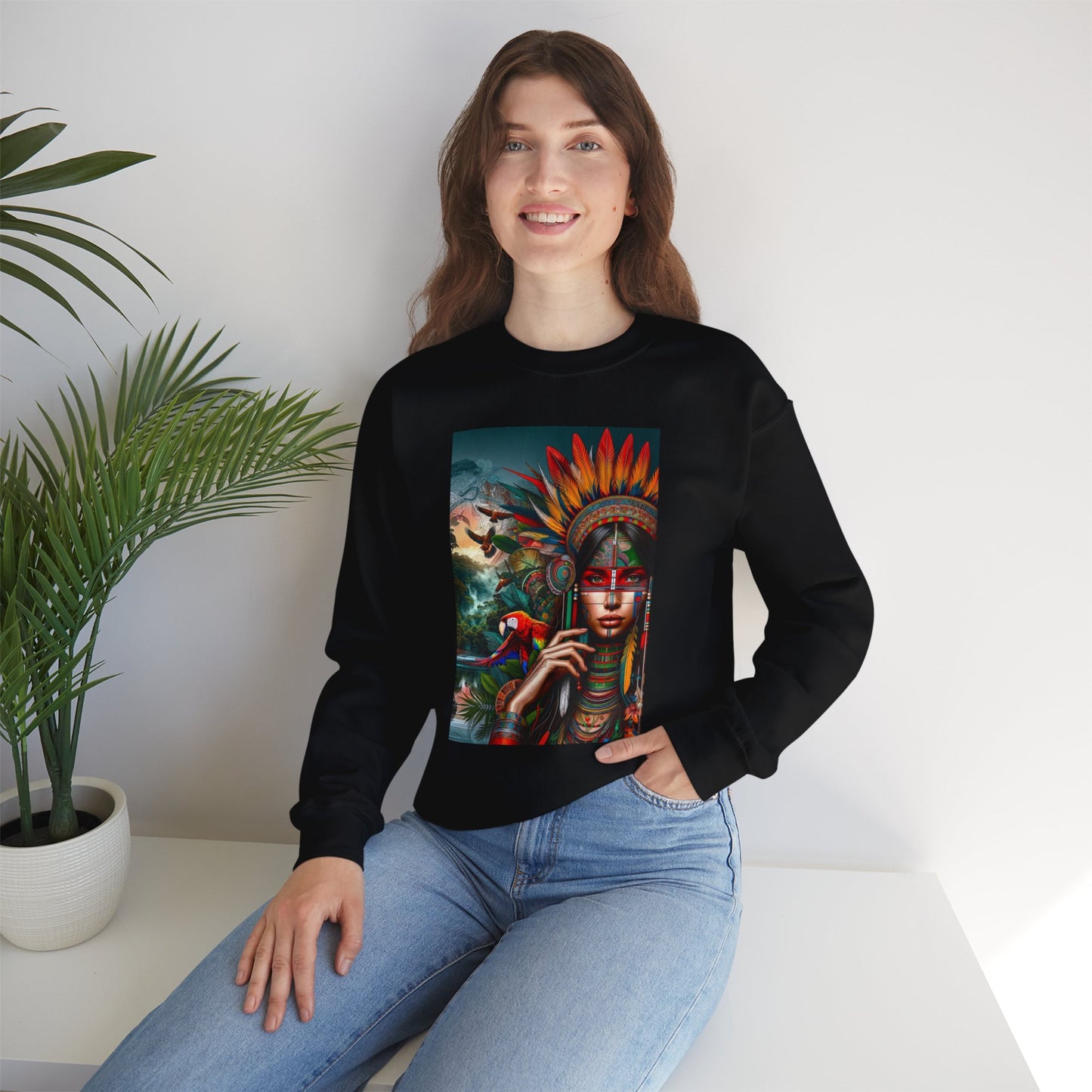 Best Unisex Sweatshirt Peruvian Inspired Ashaninka Girl