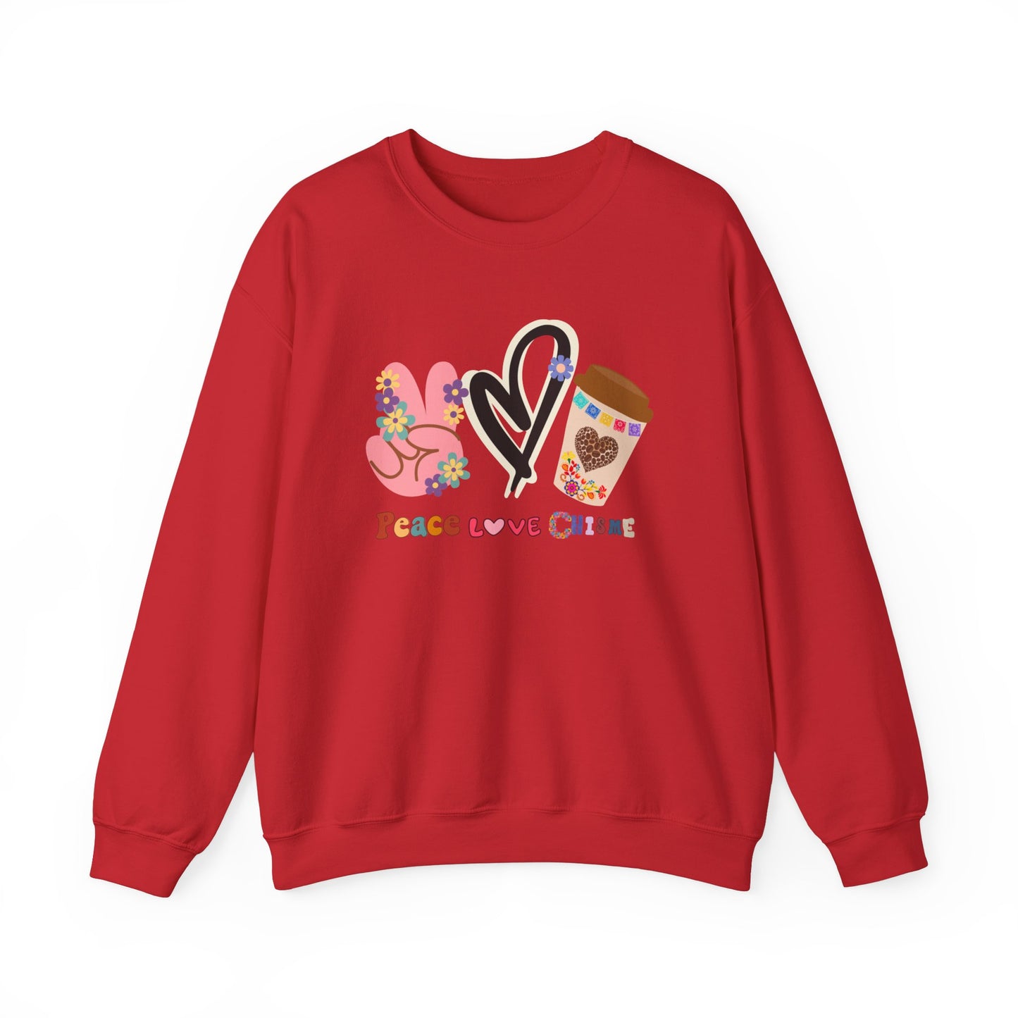 πΈβ Peace Love Chisme Coffee Sweatshirt USA | Funny Unisex Sweater