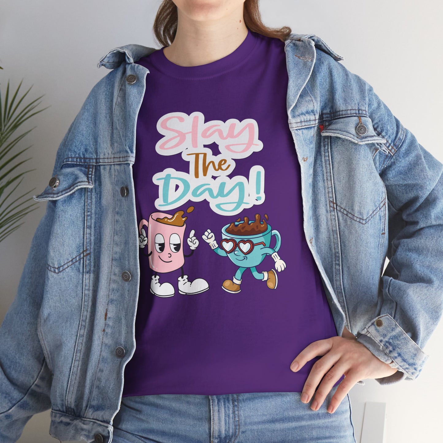 Best Unisex Coffee Tee That's Serving Motivation: Pastel Power Brew 'Slay the Day'
