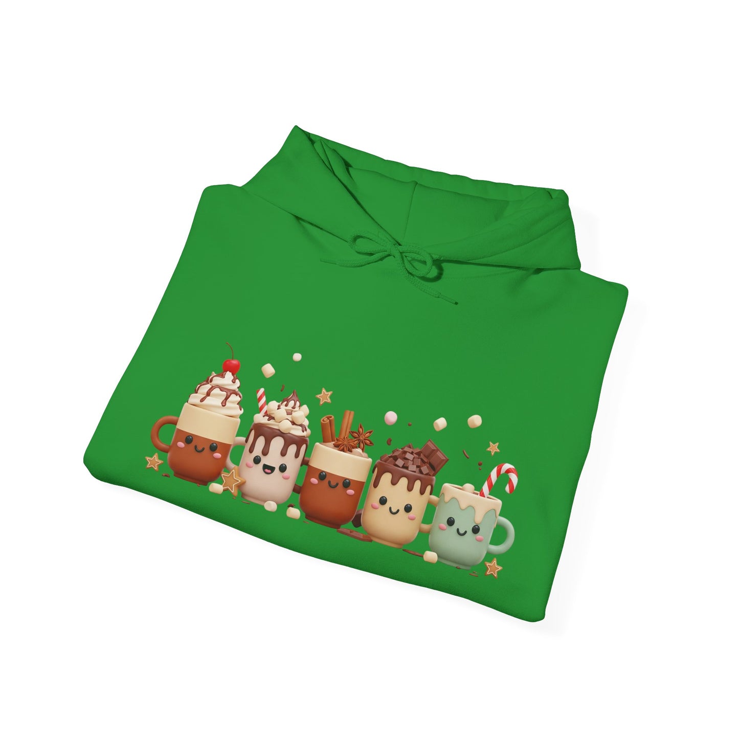 Cute Festive Coffee Mugs Hoodie USA βπ β Unisex Holiday Hoodie for Coffee Lovers