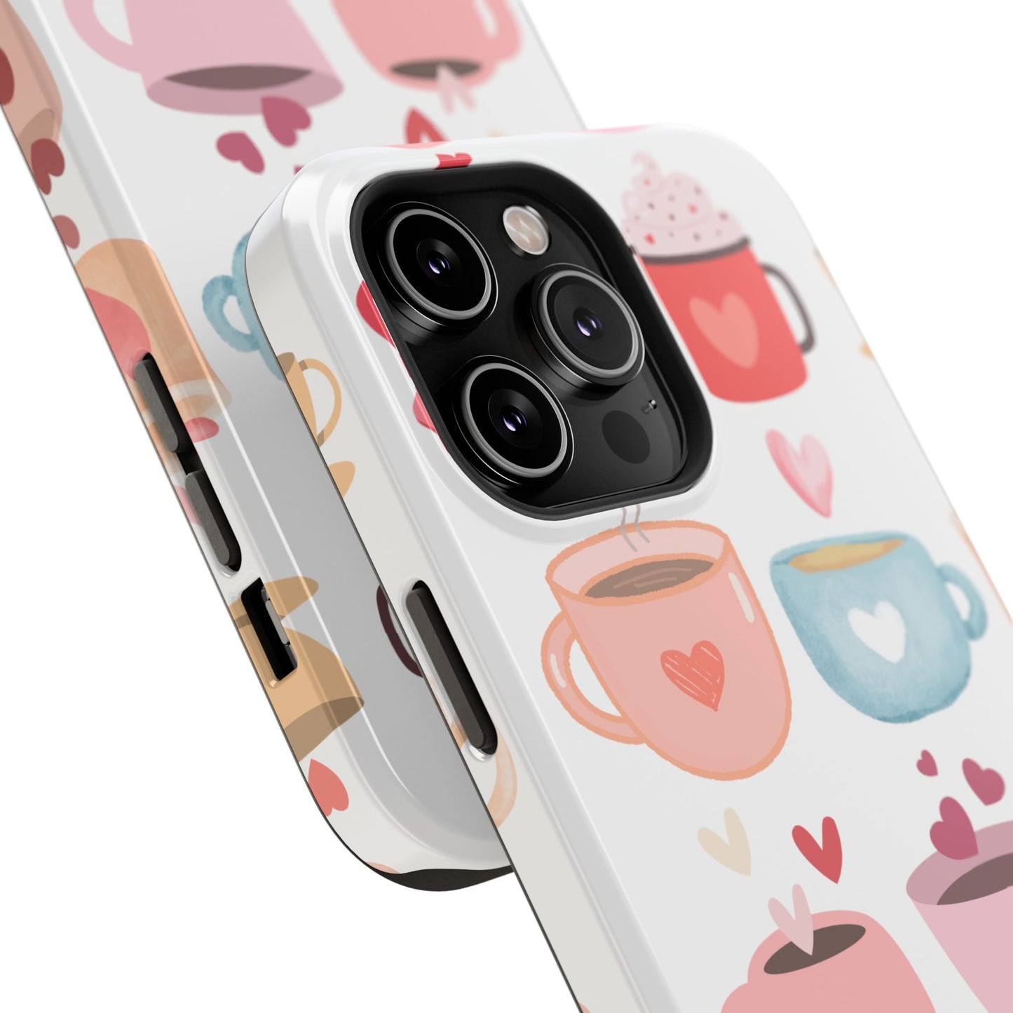 Best Coffee Impact-Resistant Phone Cases "Coffee Mugs Heart"