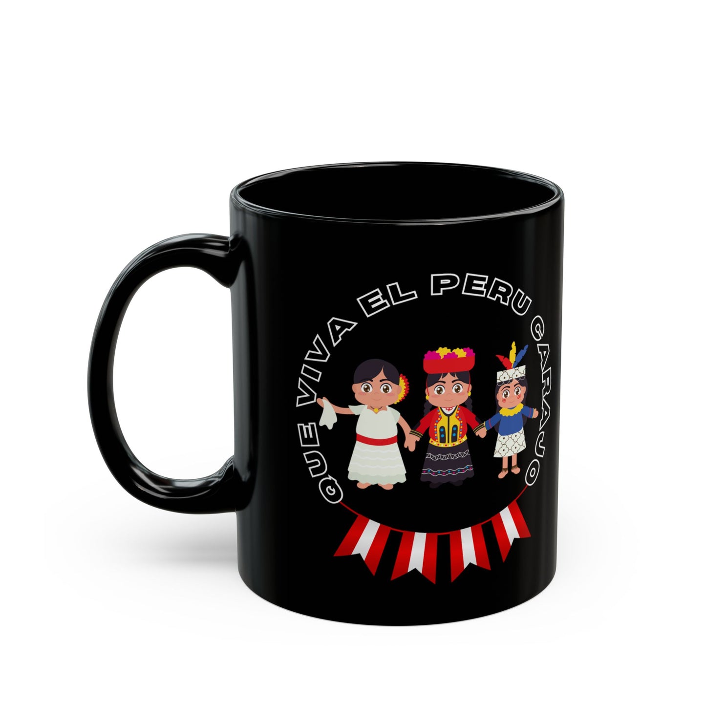 Peruvian Coffee Black Mug (11oz, 15oz) "PERU Costa, Sierra y selva"