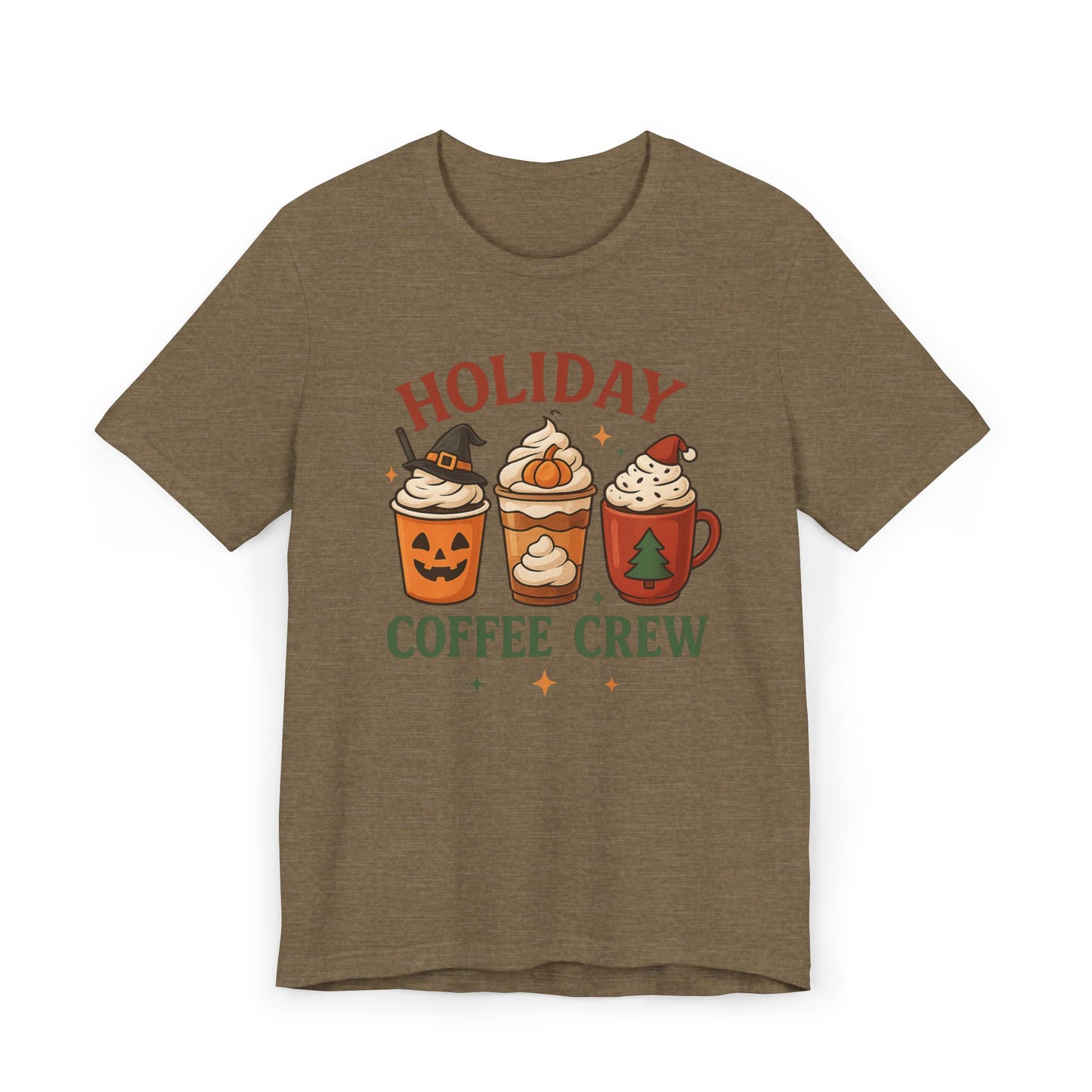πππ Holiday Coffee Crew Unisex T-Shirt USA | Seasonal Coffee Tee