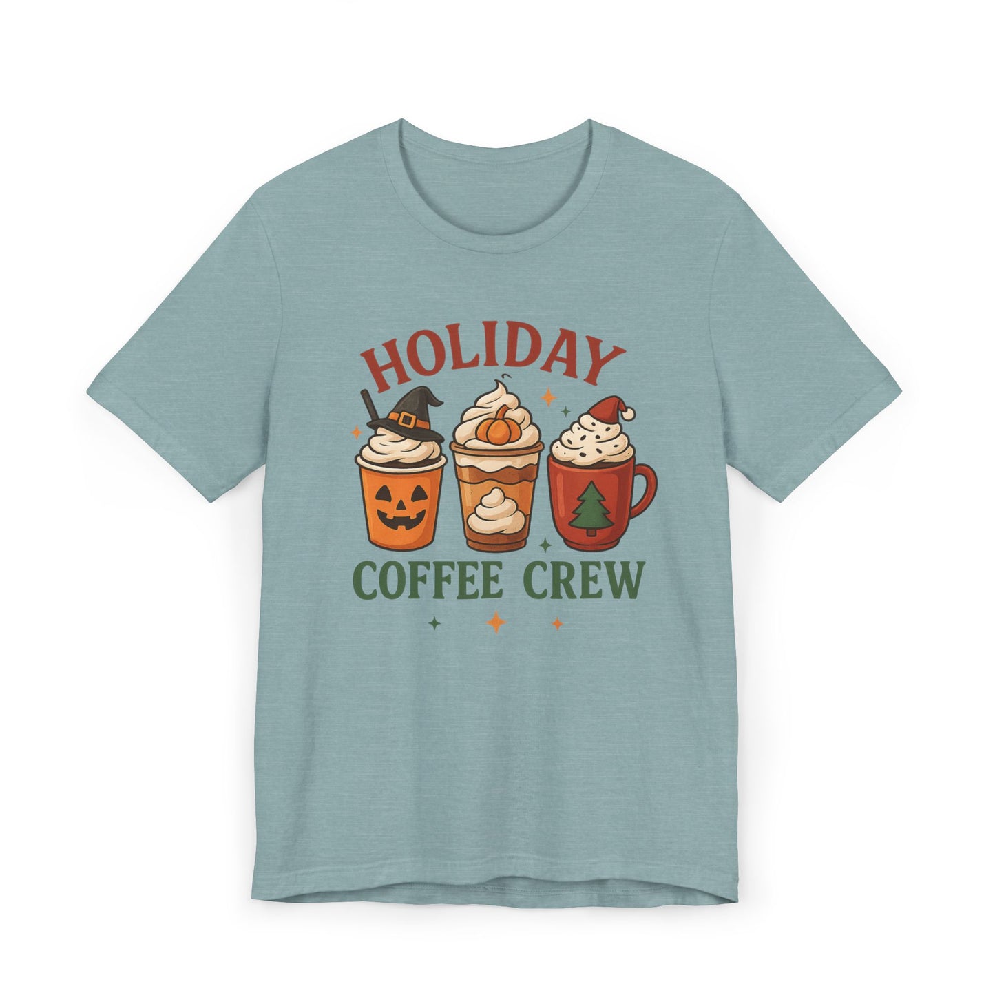 πππ Holiday Coffee Crew Unisex T-Shirt USA | Seasonal Coffee Tee