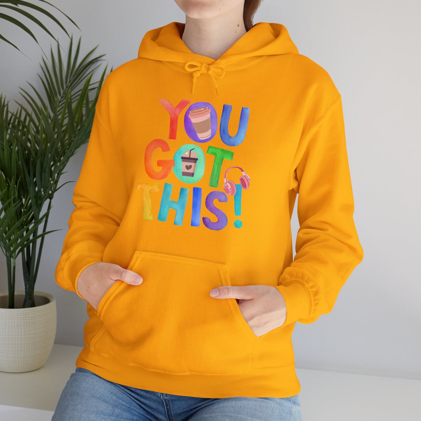 You Got This! Coffee Hoodie (Unisex) – Motivational Coffee Cup Graphic Hoodie for Coffee Lovers (USA Only)