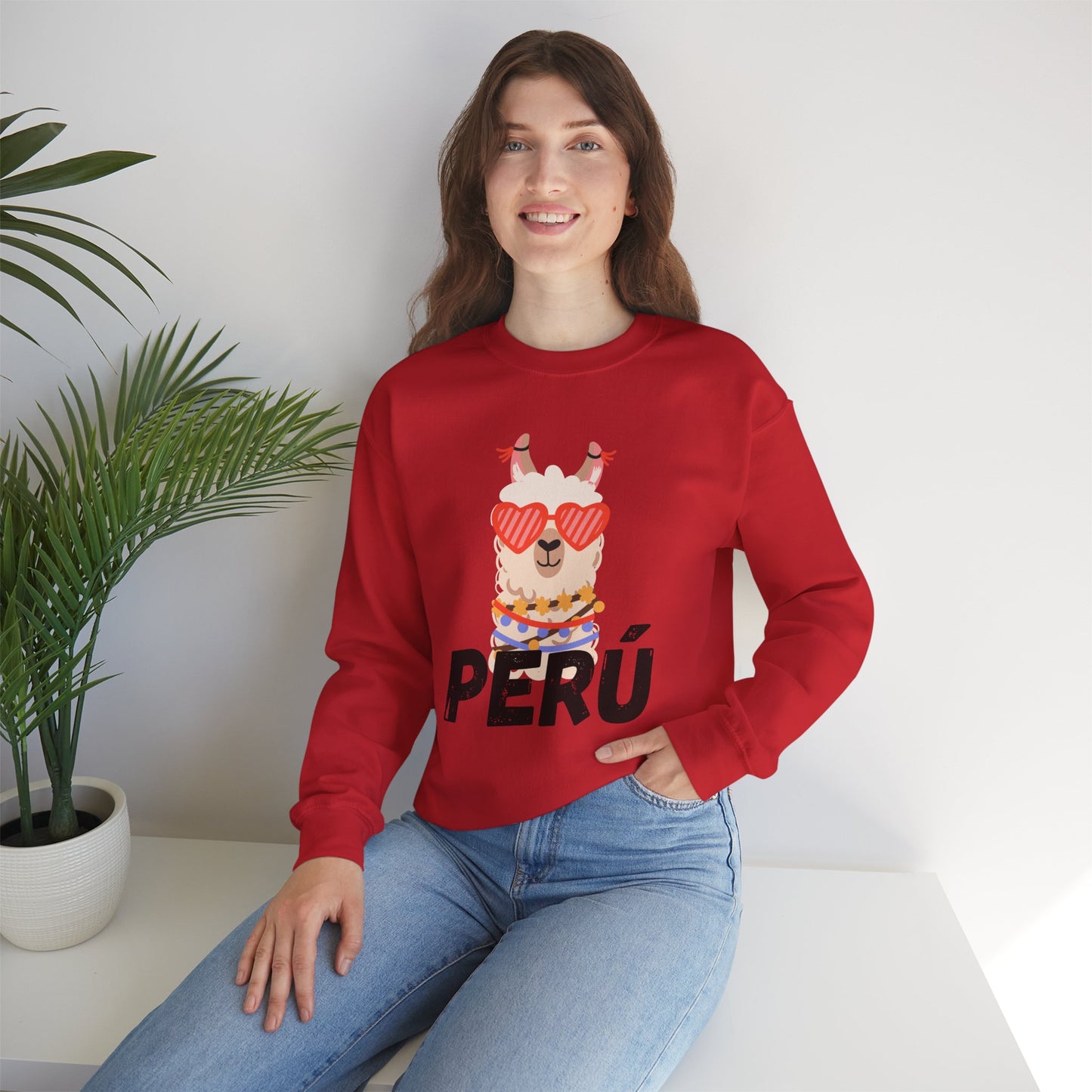 Best Unisex Sweatshirt Peruvian Inspired "Llama Heart"