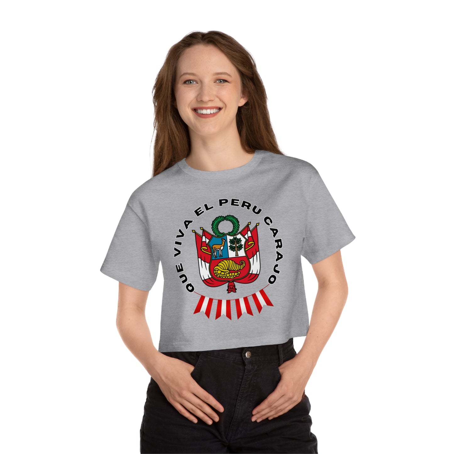 Best Peruvian Champion Cropped T-Shirt "Peru Escudo"