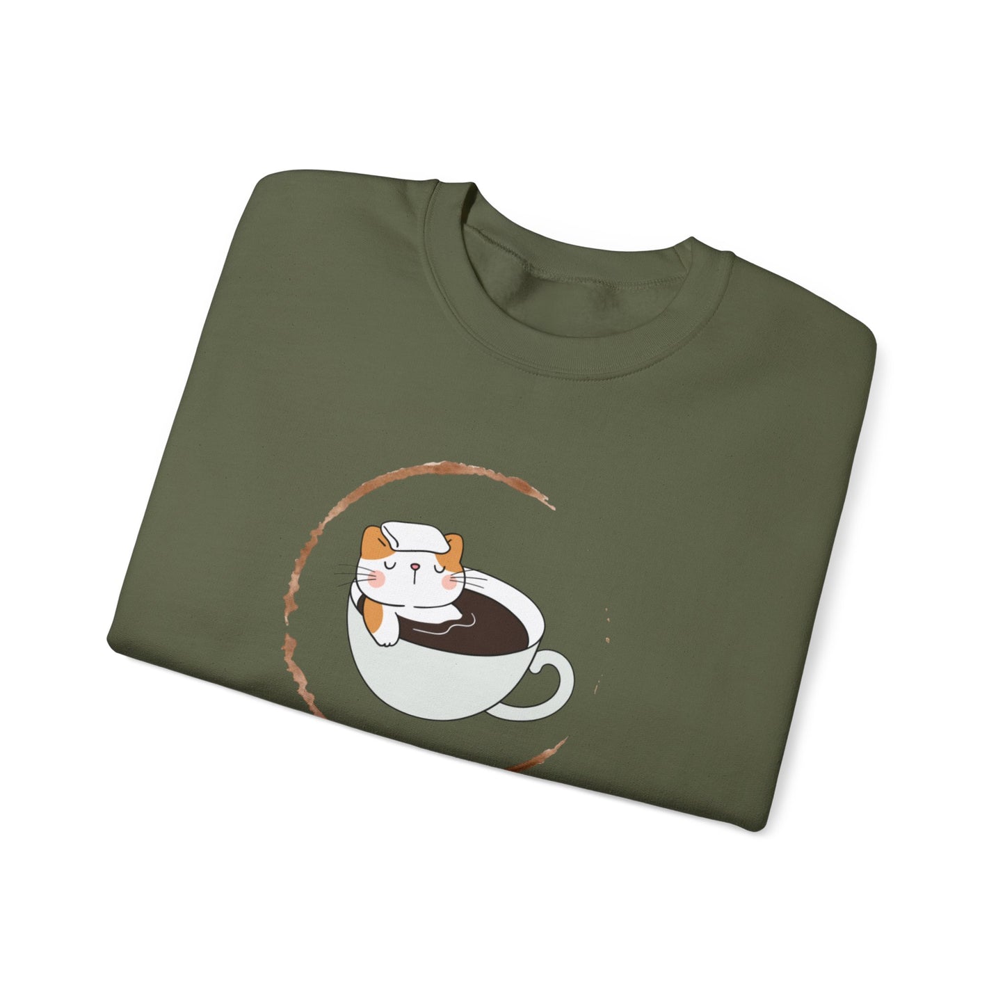 π±β Not a Morning Person Coffee Cat Sweatshirt USA | Funny Unisex Coffee Sweater