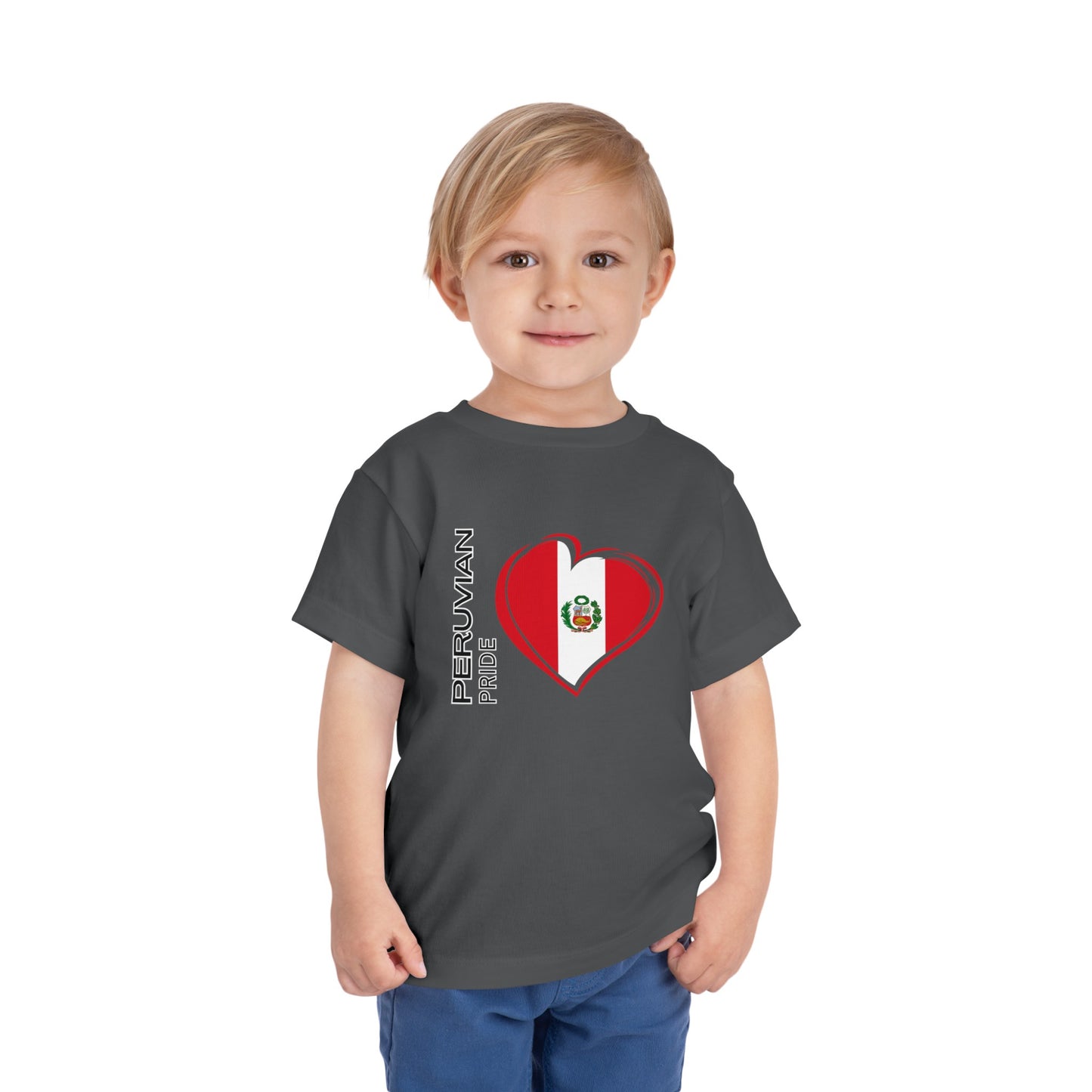 Best PeruvianToddler Short Sleeve Tee "Peruvian Pride Flag"