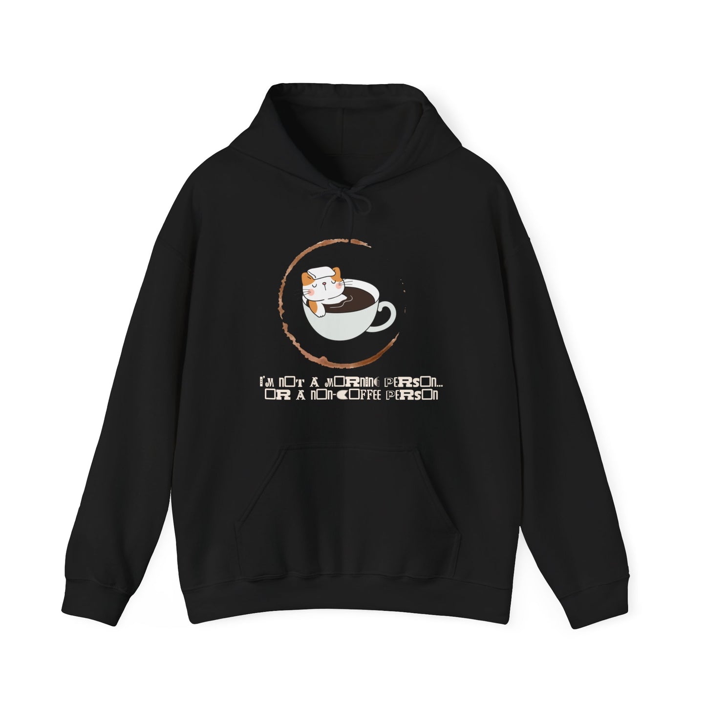 π±β Not a Morning Person Coffee Cat Hoodie USA | Funny Coffee Hoodie