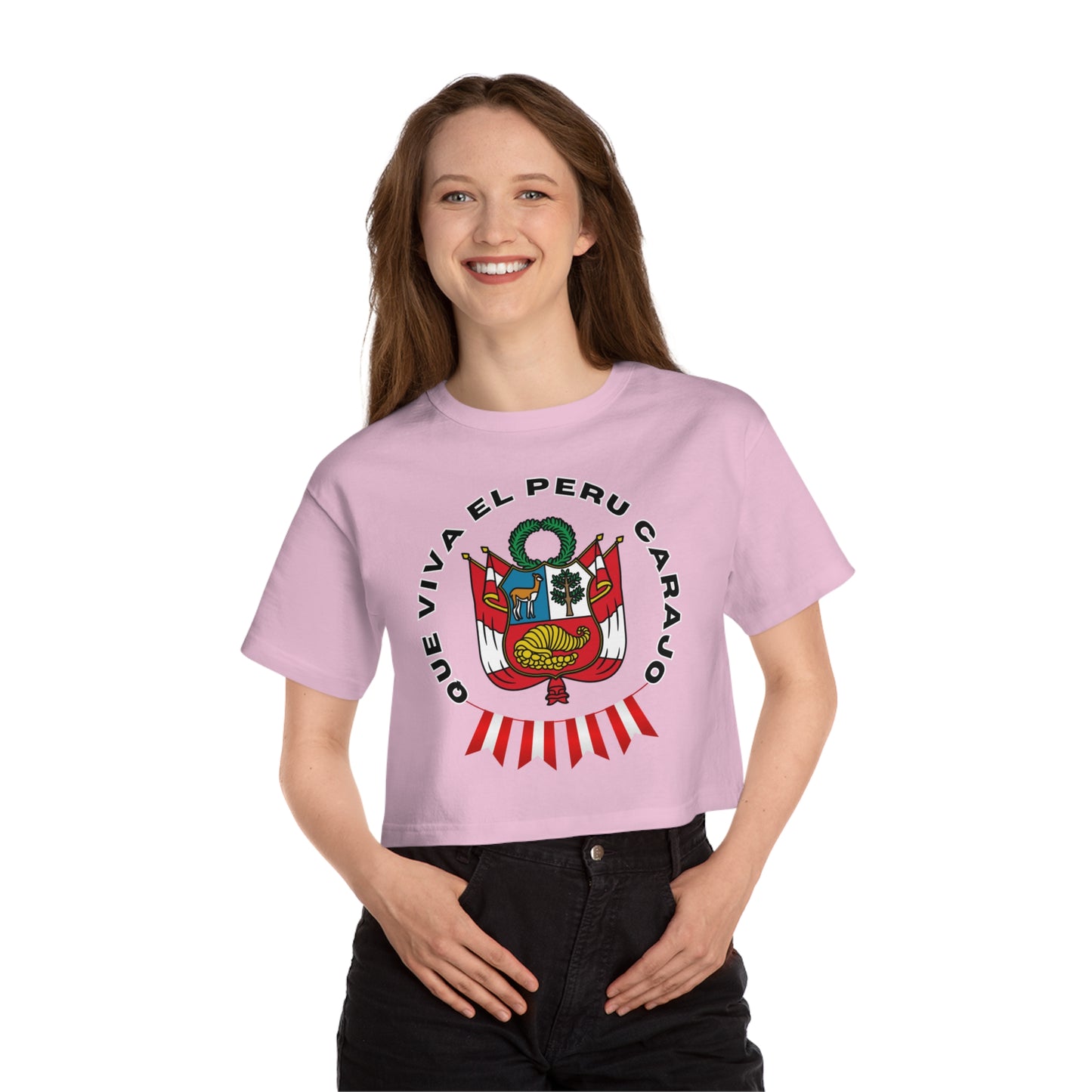 Best Peruvian Champion Cropped T-Shirt "Peru Escudo"