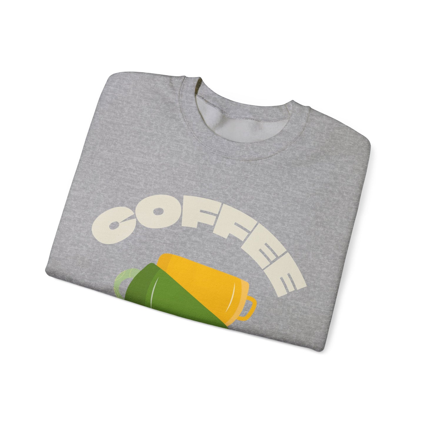 βπ’ Stacked Coffee Cups Sweatshirt USA | Eco-Friendly Unisex Coffee Sweater