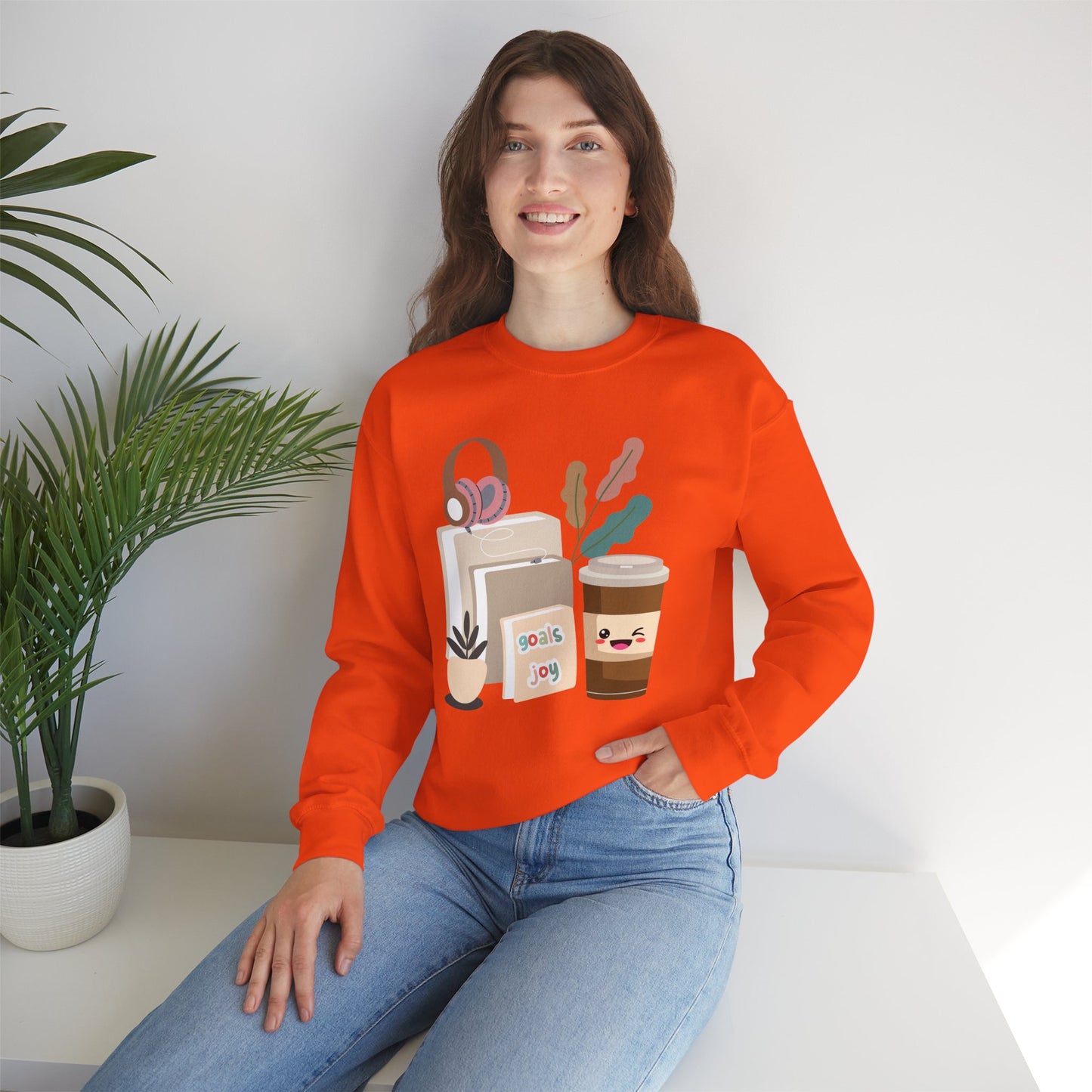 ☕ Goals & Joy Coffee Sweatshirt USA | Motivational Unisex Sweater