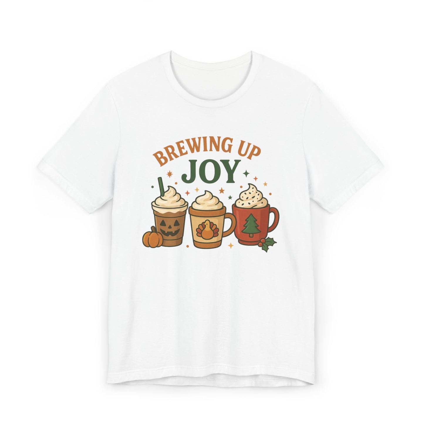 ππ¦π Brewing Up Joy Unisex T-Shirt USA | Holiday Coffee Tee