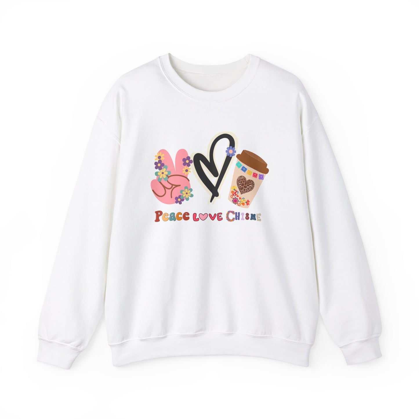 πΈβ Peace Love Chisme Coffee Sweatshirt USA | Funny Unisex Sweater