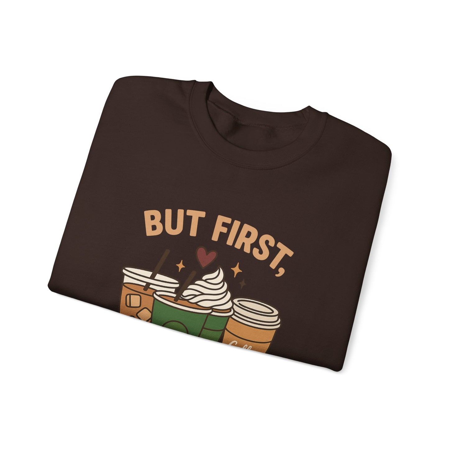 ☕❤️ But First, Coffee Sweatshirt USA | Unisex Coffee Lovers Sweater