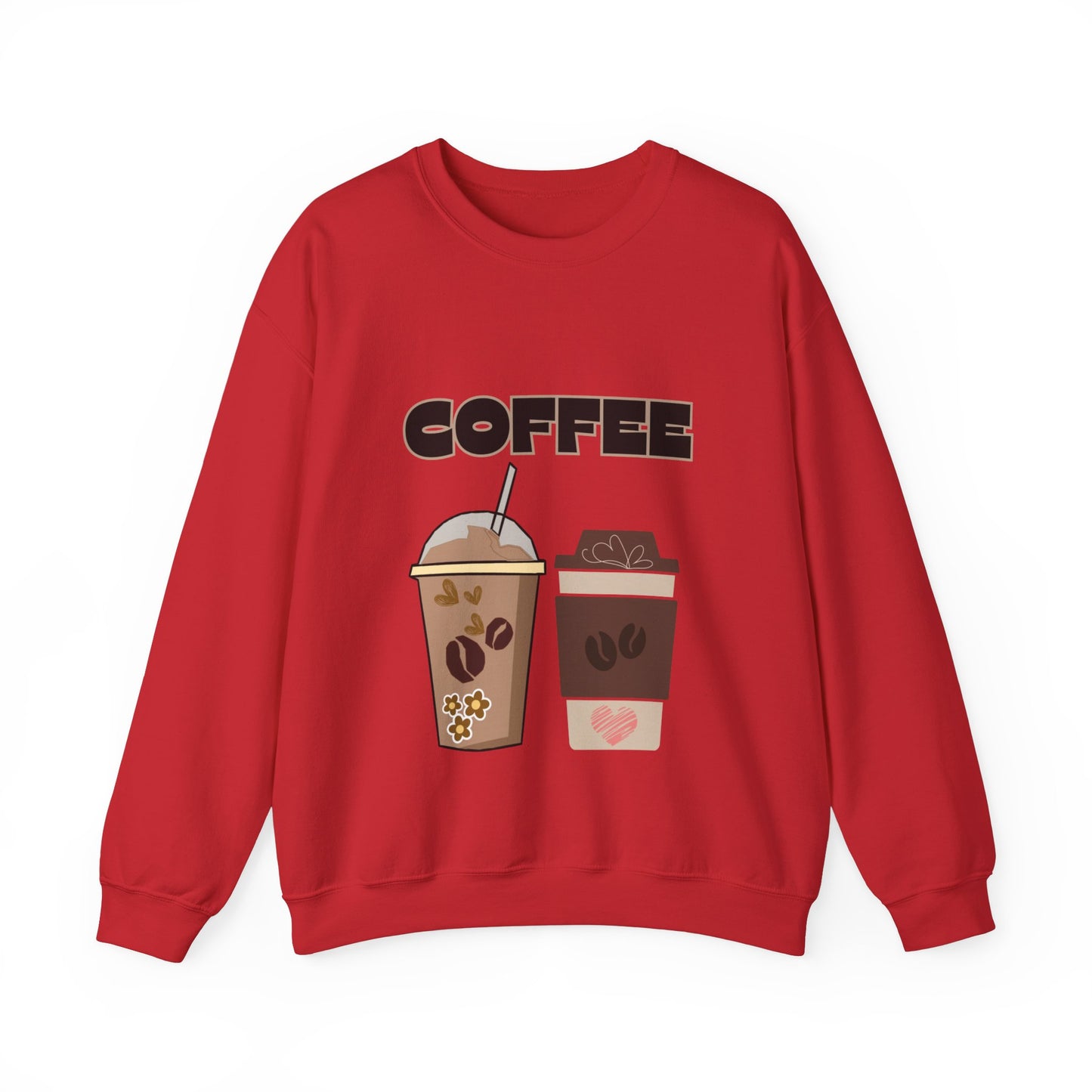 ☕ Coffee Cups Sweatshirt USA | Cozy Unisex Coffee Lover Sweater
