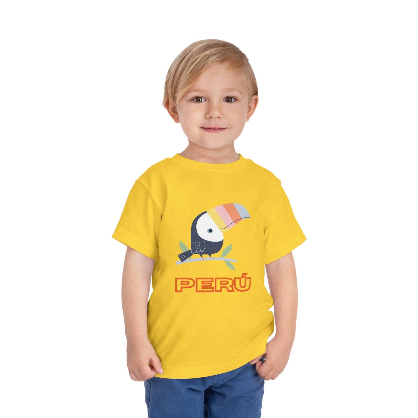 Best PeruvianToddler Short Sleeve Tee "Peru Toucan Colors"