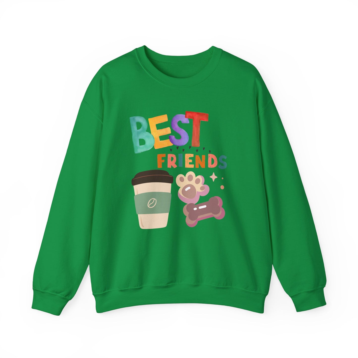 ๐พ Best Friends Coffee & Dog Sweatshirt USA | Unisex Cozy Sweater