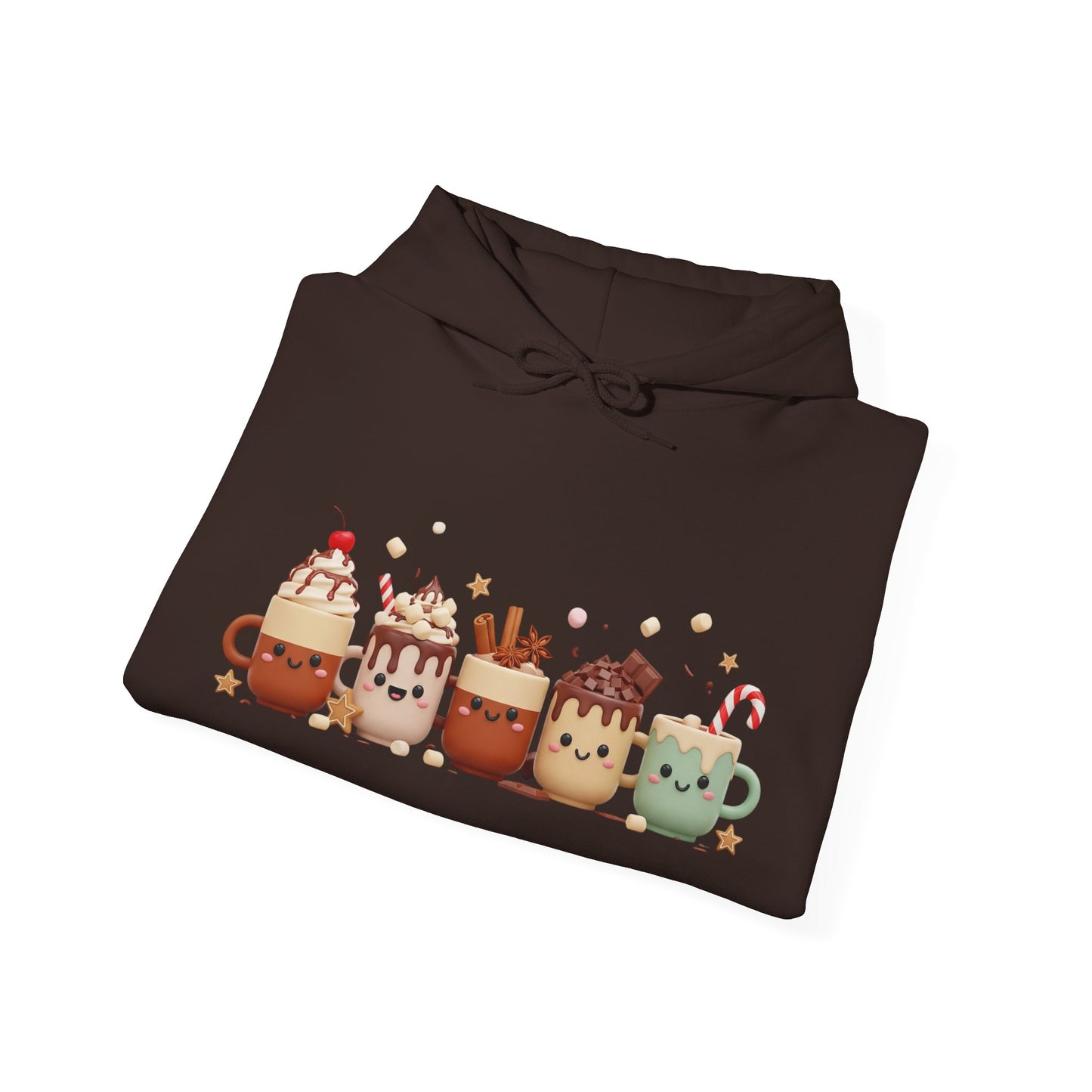 Cute Festive Coffee Mugs Hoodie USA βπ β Unisex Holiday Hoodie for Coffee Lovers