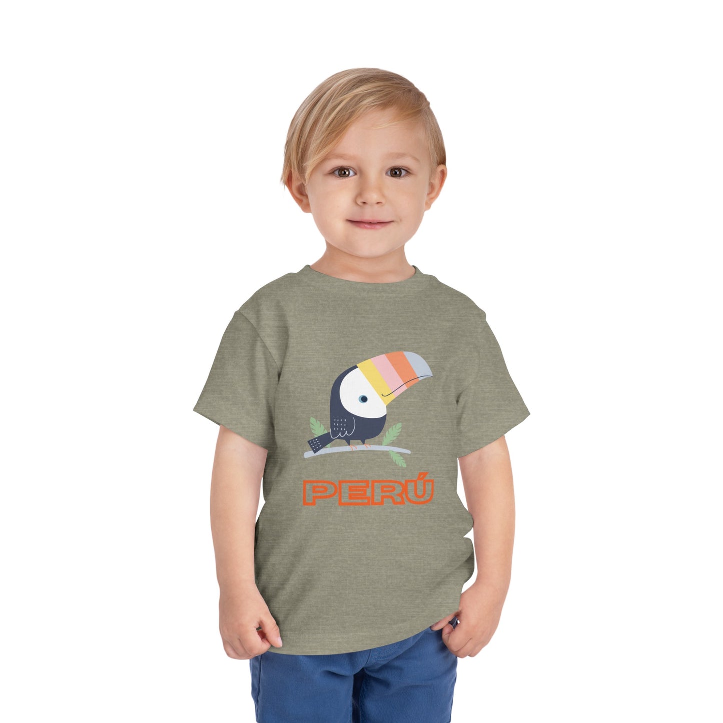 Best PeruvianToddler Short Sleeve Tee "Peru Toucan Colors"