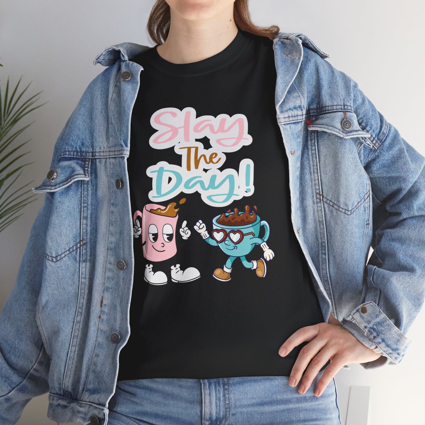 Best Unisex Coffee Tee That's Serving Motivation: Pastel Power Brew 'Slay the Day'