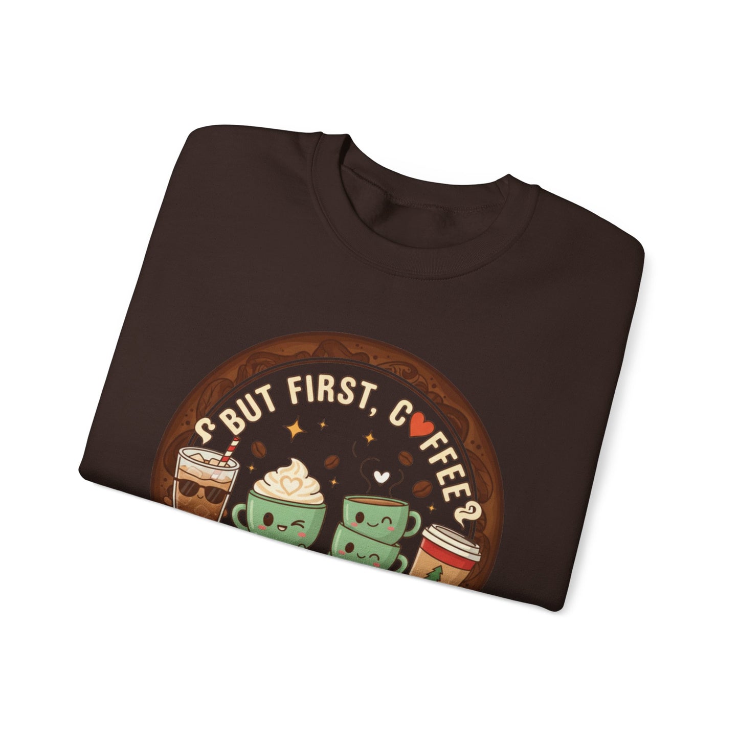 ☕❤️ But First, Coffee Mug Life Sweatshirt USA | Cozy Unisex Coffee Sweater