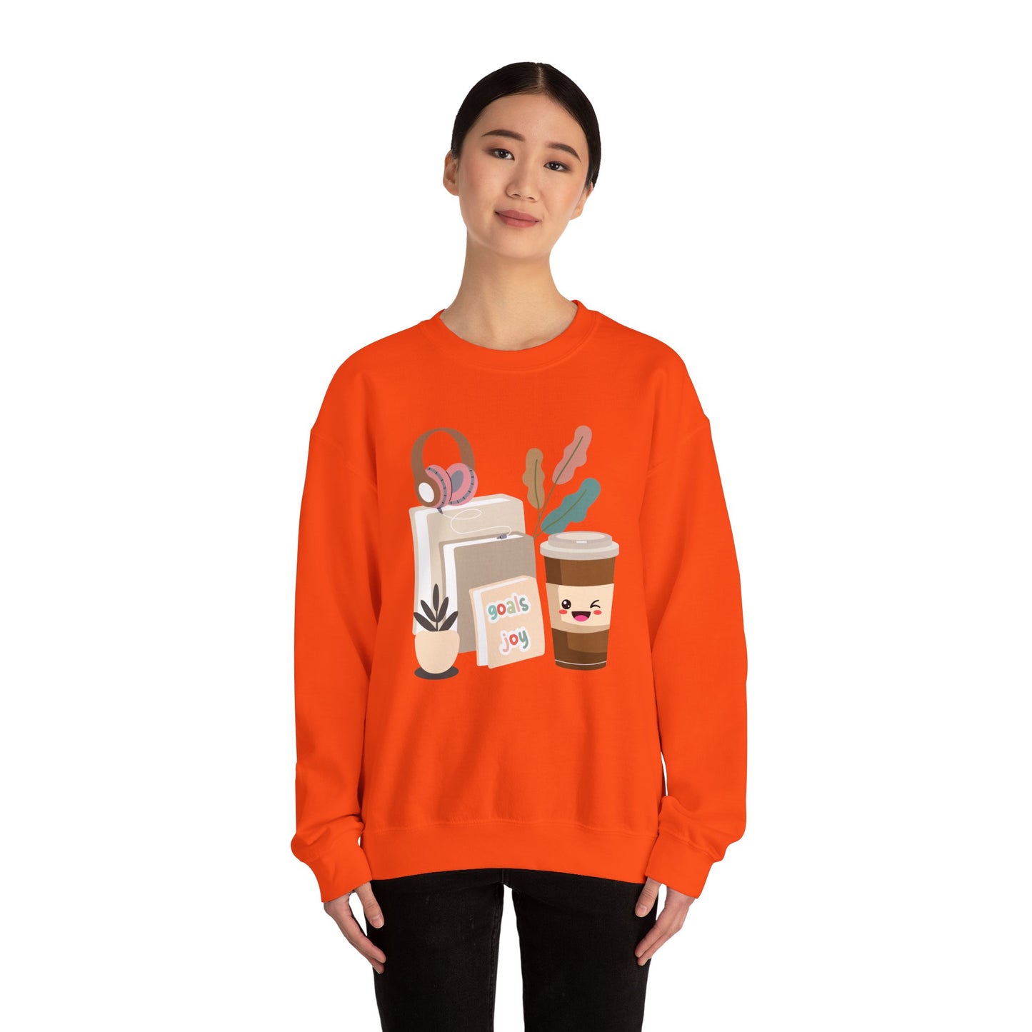 ☕ Goals & Joy Coffee Sweatshirt USA | Motivational Unisex Sweater