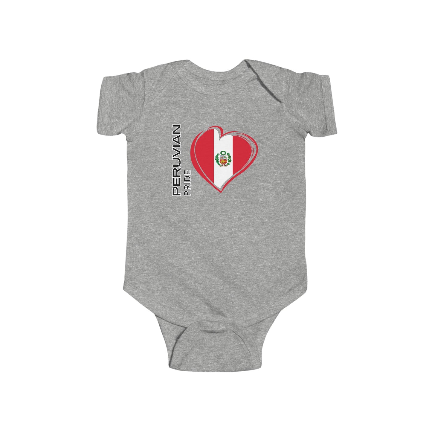 Best Unisex Peruvian Infant Fine Jersey Bodysuit "Peruvian Pride Flag"