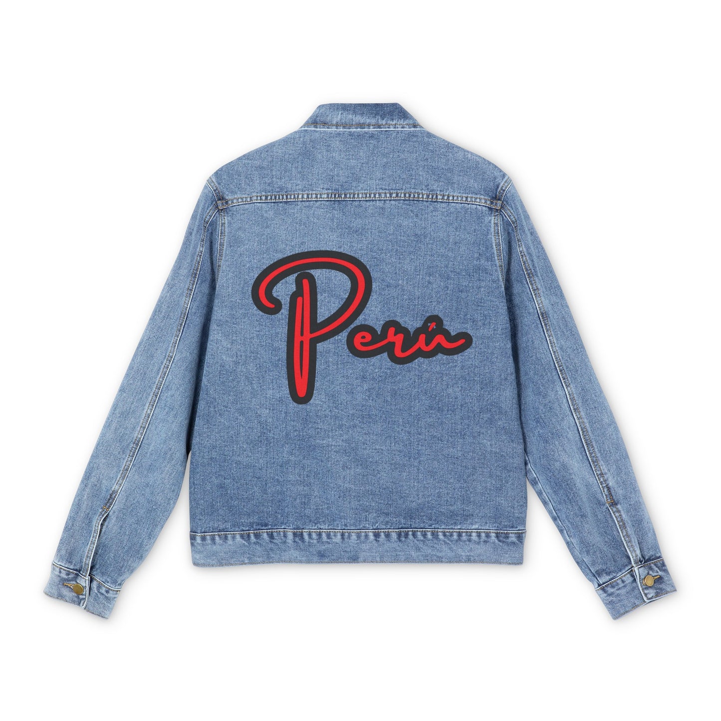Peruvian Inspired Men's Denim Jacket "PERU"